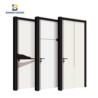 Porte Intérieure Moderne Étanche en Composite Plastique WPC, Porte en Bois Massif pour Intérieur de Maison et Bureau