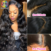 Wig Rambut Asli India Murah Grosir, Model Body Wave, HD Full Lace Frontal Wig, Rambut Manusia Alami, Wig Lace Front 13x4 untuk Dijual