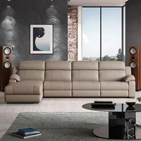 Fauteuils Relax Électriques Multifonctionnels pour Salon, Canapés de Cinéma Fonctionnels en Cuir de Vachette Électriques