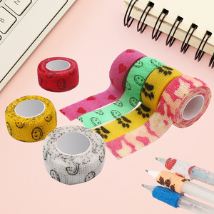 2.5cm * 4.5m Personnalisé Imprimé Couleur Élastique Adhésif Bandage Wrap Non Tissé Tissu Respirant Cohésif Bandage Bande <span class=keywords><strong>Doigt</strong></span> Bande - Product Image 2