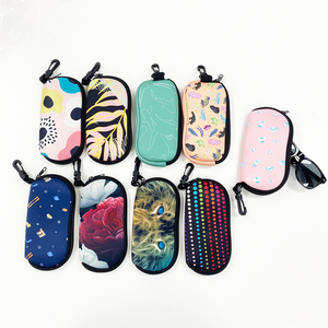 Custodia Morbida in Neoprene per Occhiali con Cerniera, Portatile, con Gancio, da Viaggio, Scatola Unica in EVA per Occhiali da Sole - Product Image 2