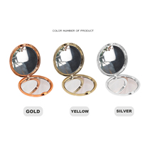 Miroir de maquillage compact pliable de poche Mauri Vanity Mini en plastique pour selfies, miroir de maquillage de marque privée, miroirs de poche