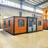 Maison conteneur préfabriquée extensible moderne de 40 pieds, spacieuse, 3 chambres, avec cuisine et salle de bain