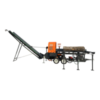 Offre Spéciale RIMA RM500PLUS 30 tonnes moteur à essence processeur de bois fendeuse de bûches avec table de bûches à chaîne
