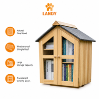 Boîte bibliothèque en bois pour échange de livres en extérieur, rangement raffiné pour livres destiné aux écoles, quartiers et communautés, fabriquée à la main