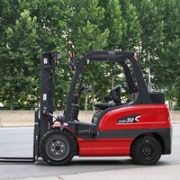 Chariot élévateur à fourche alimenté par batterie au plomb-acide de 3000 kg, chariot élévateur industriel pour la manutention de marchandises, fonctionnement stable