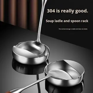 Sıcak satış 304 paslanmaz çelik ağır dikey kaşık tutucu raf Spatula ve Chopstick ile depolama için mutfak tezgahı - Product Image 1