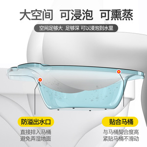Transparent Sitz <b>Bath</b> Basin 39cm <b>Pet</b> Material For Postpartum And Hemorrhoid Care - Product Image 3