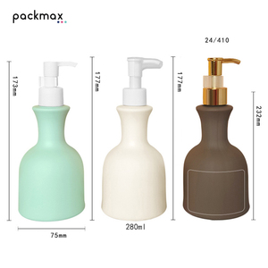 Ensemble de flacons pompe cylindriques en HDPE vides de qualité supérieure, 280 ml, pour shampoing, eau nettoyante et lotion - Product Image 6
