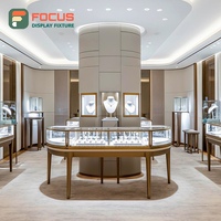 Vitrine de présentation de bijoux en bois avec éclairage LED, vitrine de luxe pour bijoux, présentoir haut de gamme