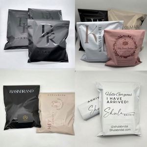 Custom UV LOGO Matte Black Shipping Mailing Bag Biodegradable Recycle Poly Shipping Mailer Bags 6X9 10x13 - Product Image 2
