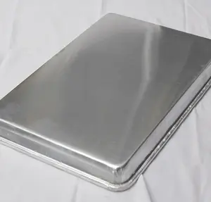 Paquete de 6 bandejas de aluminio, tamaño completo 26x18 pulgadas, bandeja comercial para pasteles y pasteles, bandeja para hornear