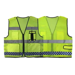 Factory Custom High Visibility Safety Reflective Vest Green Reflective Vest Running Safety Worker Vests 100% Polyester Mesh