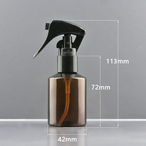 Vente en gros PET <span class=keywords><strong>Spray</strong></span> d'ambiance Déclencheur Bouteille adaptée aux enfants Vide 50ML 100ml Plastique Épaule inclinée Ambre Cheveux Outils Pulvérisateur de brouillard - Product Image 5