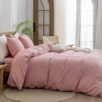 Ensemble de literie d'hôtel personnalisé OEM, super doux, 100% coton, respirant, séchage rapide, lavable en machine, sans plis, 3 pièces