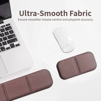 Ensemble de tapis de souris ergonomique personnalisé marron avec repose-poignet en gel de silicone contrastant pour le gaming, la maison et le bureau - En stock