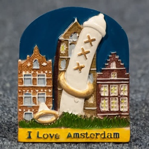 Aimant de réfrigérateur 3D personnalisé en résine UV, impression ou peinture à la main, souvenir néerlandais, maison de tulipe, boutique d'halloween, aimants pays-bas - Product Image 5