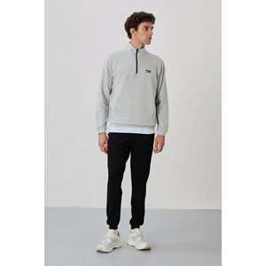 Conjunto Deportivo Herbert Ta para Hombre, Color Negro Piedra, Casual, Transpirable, con Cuello Alto, Pantalones Deportivos, Talla Adulto - Product Image 4