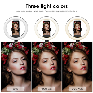 JM-T3 Mới 2022 Kẹp Điện Thoại Hai Màu Có Thể Gập Lại Cầm Tay Có Thể Điều Chỉnh Xoay 360 Đèn <span class=keywords><strong>LED</strong></span> Tự Sướng Dạng Vòng Có Túi Tote - Product Image 5