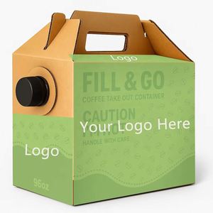Caja de Cartón para Café Portátil e Impermeable de 96 oz con Logotipo Personalizado, Contenedor Aséptico con Grifo para Vodka, Tequila y Bebidas Frías o Calientes, Aislado - Product Image 4