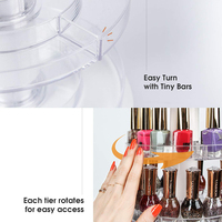Présentoir rotatif personnalisé 360 pour vernis à ongles, support d'étagères pour vernis à ongles en acrylique, support pour vernis à ongles