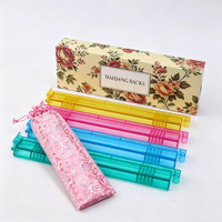 Règle de Mahjong antidérapante de style américain, Trieur de cartes multicolore, Support, Poussoir de jeu de société de luxe, mini-jeux