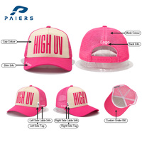 Casquettes de camionneur personnalisées de haute qualité en velours suédé brodé sur mesure pour femme