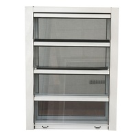 Fenêtre à persiennes en verre avec cadre en aluminium résistant aux impacts d'ouragan, volet jalousie, fenêtre à persiennes pour la confidentialité, pour maison côtière