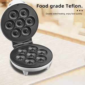 Máquina para Hacer Waffles y Donas Eléctrica de Acero Inoxidable de 750W, Mini, Desmontable y Lavable, para Uso Doméstico y Hotelero - Product Image 5