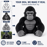 Meilleur jouet en peluche gorille, mascotte, OEM ODM, peluche personnalisée, conception de personnage en peluche, cadeau promotionnel de haute qualité