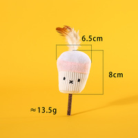 Fruitvormig pluche kattenknuffel-speeltje met ingebouwde pepermunt en matatabi, met appel-, persimmon-, sinaasappel- en verenontwerpen