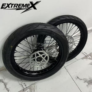 Juego de Ruedas Surron Light Bee de 17 Pulgadas, Rueda Supermoto <span class=keywords><strong>para</strong></span> Bicicleta Eléctrica de Cross, <span class=keywords><strong>Llanta</strong></span> Delantera y Trasera con Neumático <span class=keywords><strong>para</strong></span> Light Bee X Ebike - Product Image 4