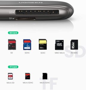 Ugreen SD Đầu đọc thẻ USB 3.0 để SD TF Bộ nhớ đầu đọc thẻ 2 trong 1 Bộ chuyển đổ<span class=keywords><strong>i</strong></span> - Product Image 4