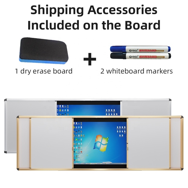 Space-Efficient Double Door Whiteboard Slides Open to Triple Your Writing Space, Aluminum Frame Included