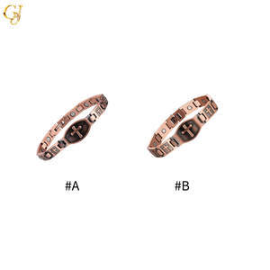 Elegante Juego de Pulseras de <span class=keywords><strong>Metal</strong></span> con Decoración de Cruz en Tono Rosa, Accesorio de Moda Diaria para Mujer - Product Image 1