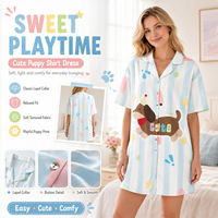 Ensemble de vêtements d'été de haute qualité en une seule pièce, robe t-shirt, pyjama avec logo personnalisé