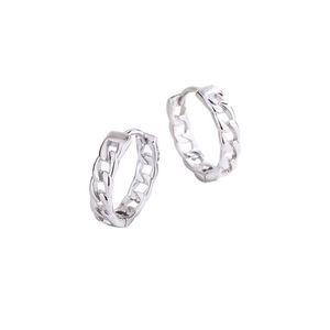 Pendientes de Aro Pequeños de Plata de Ley 925 con Diseño Geométrico Hueco, Baño de Rodio, Regalo para Mujer, Piedra Natural, para Boda, Estilo Lindo - Product Image 6