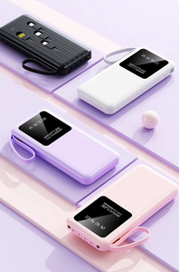 Sạc dự phòng Slim 10000mAh, sạc nhanh 2A, tích hợp 4 cáp, đèn LED, dây đeo, pin sạc di động tiện lợi cho du lịch - Product Image 6