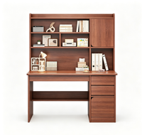 Bureau d'ordinateur, table d'étude, poste de travail, bureaux pour PC et ordinateurs portables avec bibliothèque, grands rangements, étagères multiples, mobilier de bureau à domicile