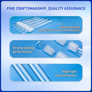 <span class=keywords><strong>Tube</strong></span> à essai en verre de quartz dépoli pur fondu par silice fait sur commande d'usine 200mm 300mm avec le fond rond pour l'essai de réacteur et d'échantillon - Product Image 2