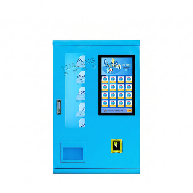 Lower Operating Cost Wall Mounted Vending Machine with 18.5'' Touchscreen Small Size Goods Distributeur Automatique with Visa