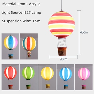 JYLIGHTING Nordic mongolfiera <span class=keywords><strong>lampadario</strong></span> ristorante bar lampada per bambini per la stanza dei bambini centro commerciale con lampada a sospensione colorata - Product Image 5