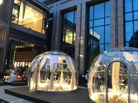 Maison préfabriquée Eco Resorts PC géodésique dôme haute ténacité tente transparente yourte