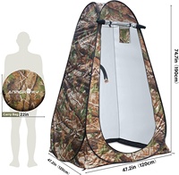 Tente de plage pliable et portable Woqi, pour se changer, se laver, se doucher, avec auvent, pour l'extérieur