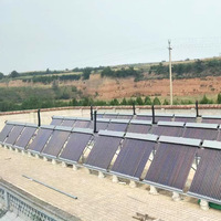 Vente en gros d'usine de chauffe-eau solaire, collecteur d'ingénierie avec collecteurs unilatéraux, 150L - 300L
