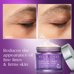 Crème Visage Anti-Âge OEM Raffermissante et Repulpante, Réduit les Rides, Améliore l'Élasticité, Éclaircissante, Hydratante, Peptides et Collagène - Product Image 2