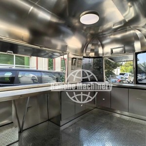 Nouvelle remorque de concession mobile à 4 roues en acier inoxydable, mini-stand de restauration rapide, cuisine avec friteuse, pour snacks, glaces et hot-dogs, résistante à la rouille - Product Image 4
