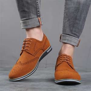 Zapatos de Vestir para Hombre al por Mayor, Zapatos Formales de Cuero de Lujo, Zapatos Deportivos Casuales con Cordones Planos para Hombre, Mocasines de Moda Estilo 2024 - Product Image 1