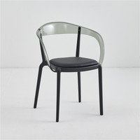 Chaise de salle à manger en plastique PP, fauteuil de café, dossier épaissi, démontable, design moderne et minimaliste pour la maison, le mobilier de restaurant