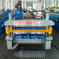 Máquina de Prensado de Tejas de Doble Capa de Alta Velocidad Totalmente Automática, Suministro de Fábrica, Maquinaria de Alta Calidad para Fabricación de Tejas de Color